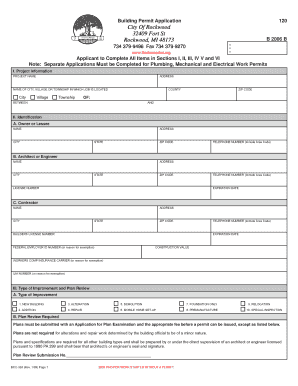 Michigan Building Permit Application