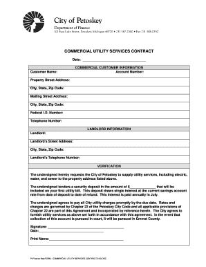 Commercial Utility Services Contract