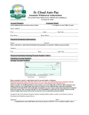 St. Cloud Auto Pay Authorization