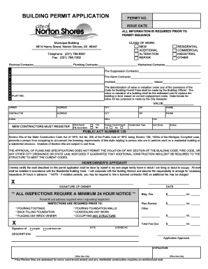 Michigan Building Permit Application