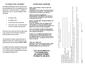 Automatic Bill Payment Authorization Form