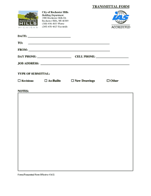 Transmittal Form
