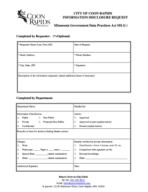 Minnesota Information Disclosure Request Form