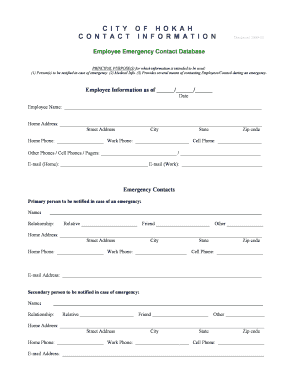Employee Emergency Contact Form