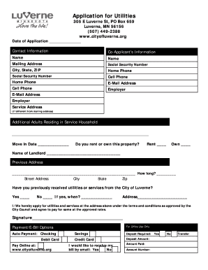 Application for Utilities