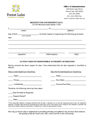 Request for Government Data