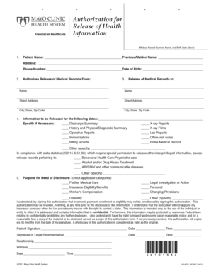 Authorization for Release of Health Information