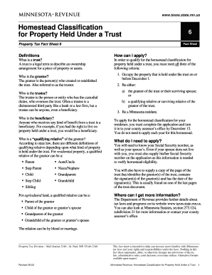 Minnesota Homestead Classification Application
