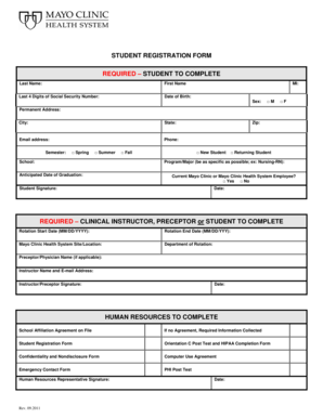 Student Registration Form