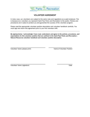 Volunteer Agreement