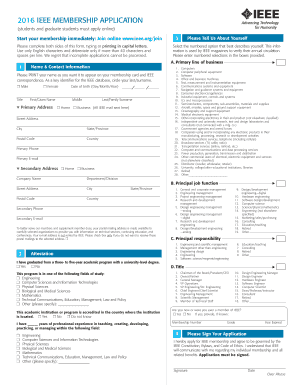 2016 IEEE Membership Application