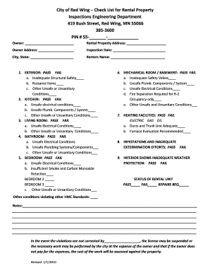 Rental Property Inspection Checklist
