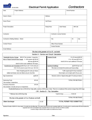 Electrical Permit Application