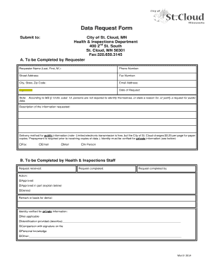 Data Request Form
