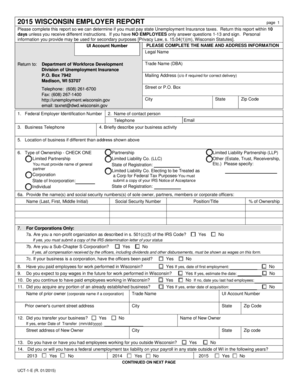 2015 Wisconsin Employer Report