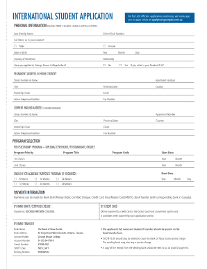 International Student Application Form
