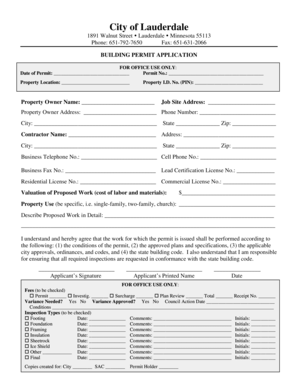 Building Permit Application
