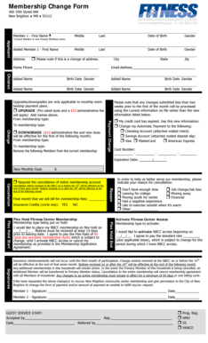 Membership Change Form
