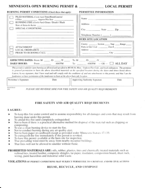 Minnesota Open Burning Permit