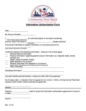 Information Authorization Form