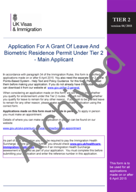 Tier 2 Application Form