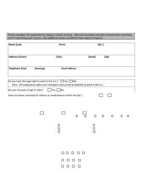 Employment Application Form