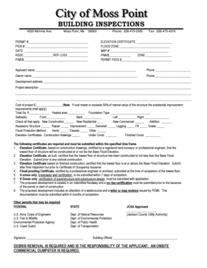 Mississippi Building Inspection Permit