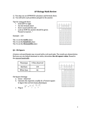 Biology and Math Review Questions