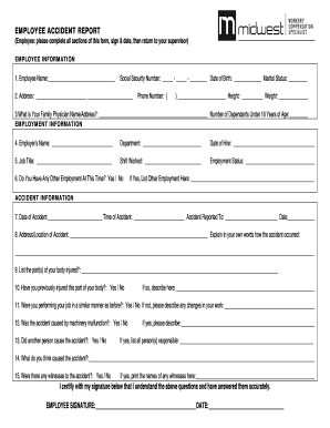Employee Accident Report