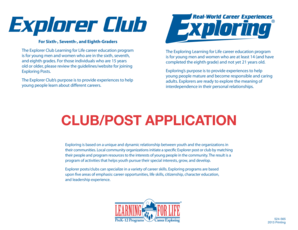 Learning for Life Explorer Post/Club Application