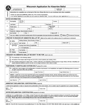 Wisconsin Application for Absentee Ballot
