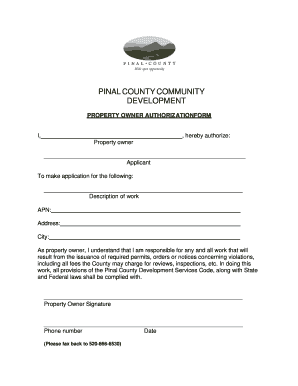 Pinal County Wall Fence Permit Application