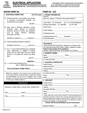 Montgomery County Electrical Permit Application