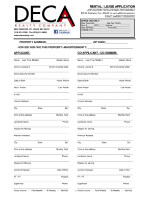 Rental Application Form