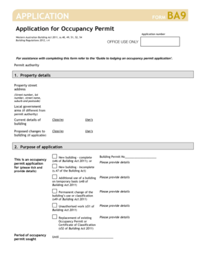 Building Permit Application