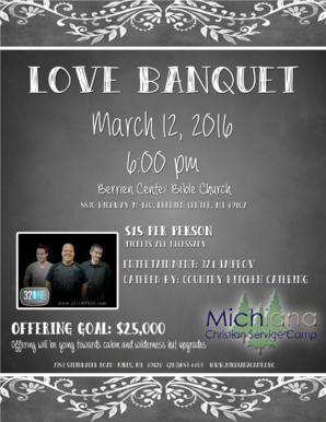 Love Banquet Event RSVP Form