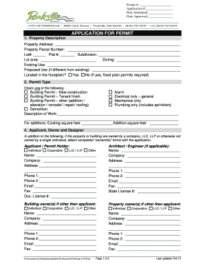 Building Permit Application
