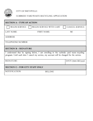 Curbside Yard Waste Recycling Application