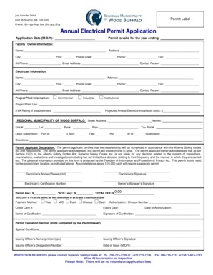 Annual Electrical Permit Application