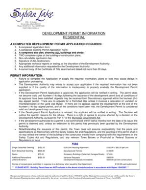 Residential Development Permit Application
