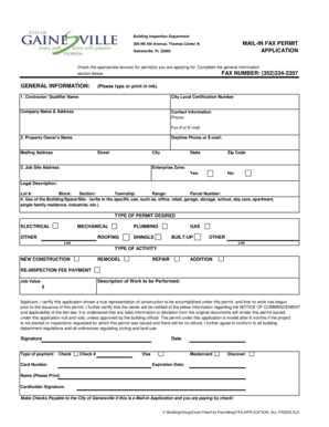 Gainesville Building Permit Application