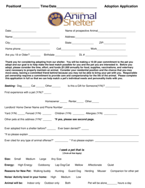 Animal Adoption Application