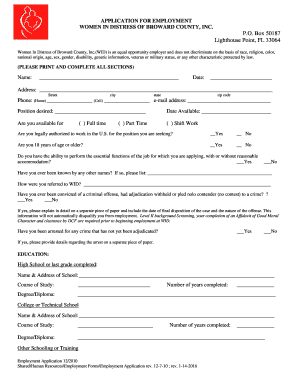 Employment Application Form