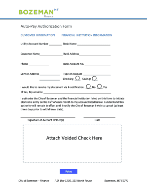 Auto-Pay Authorization Form