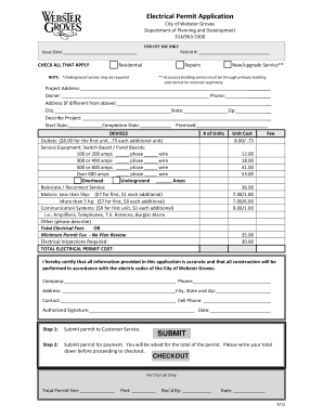Electrical Permit Application