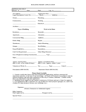 Building Permit Application