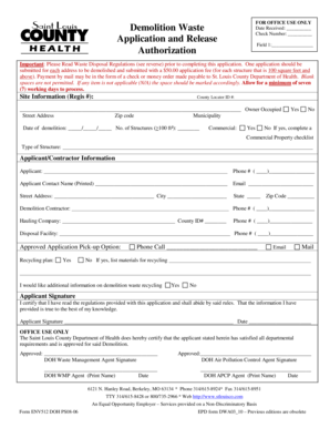 Demolition Waste Application