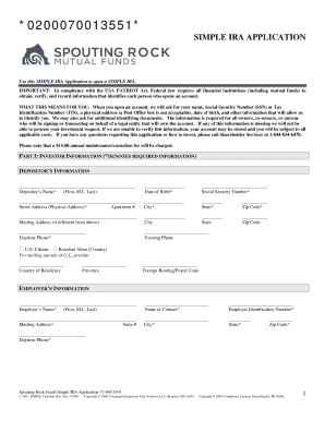 SIMPLE IRA Application