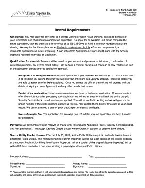 Rental Application Form