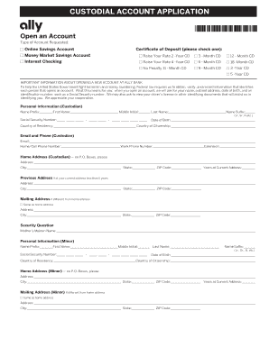 Custodial Account Application